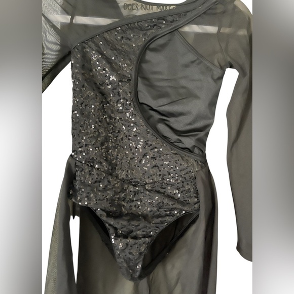 Balera Black Glitter Kids Bodysuit - Picture 4 of 8